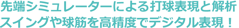 先端ゴルフシミュレーターによる打球表現と解析　スイングや球筋を高精度でデジタル表現 